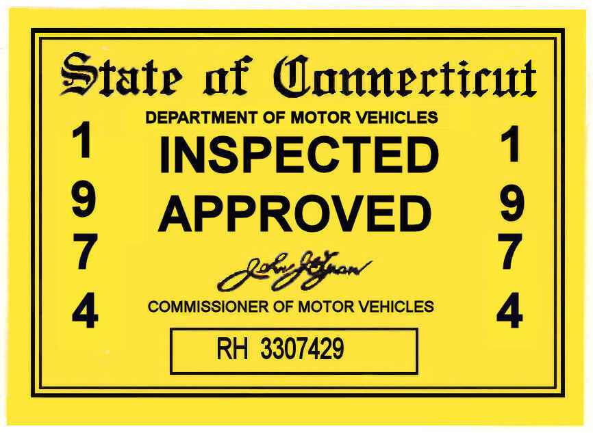 (image for) 1974 Connecticut Inspection sticker